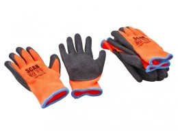 Scan Thermal Latex Dipped Gloves (3 Pairs) &pound;5.99